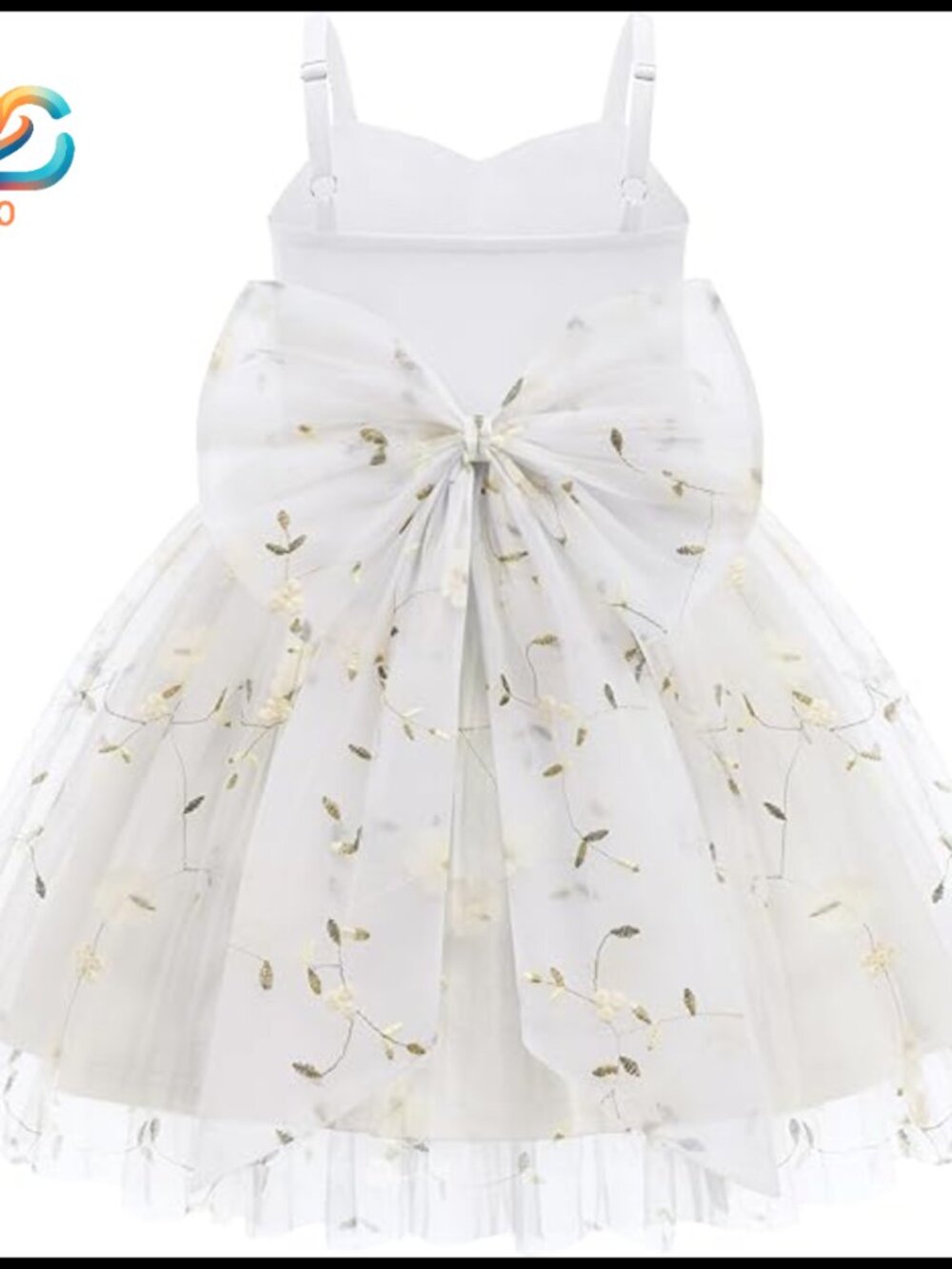Toddler Girls Tulle Dress Tutu Formal Princess Embroidery Birthday Party